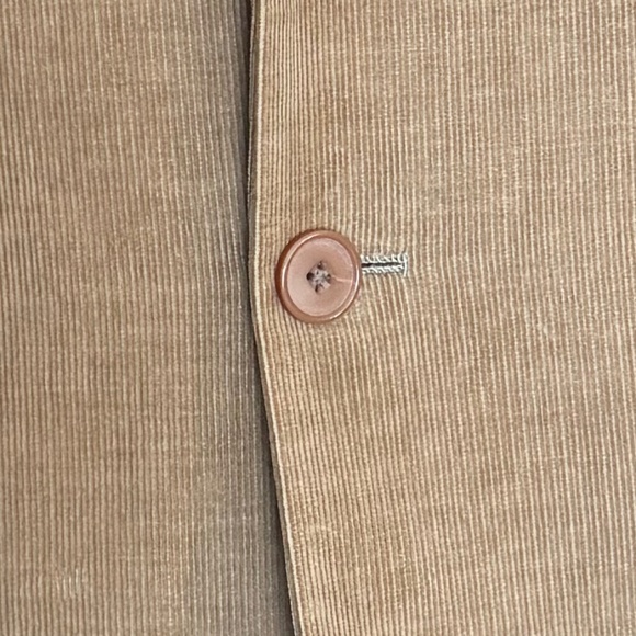 Camel / Cotton Kencord 3 button notch lapel jacket - Picture 3 of 5